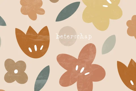 Wenskaart beterschap bloemen