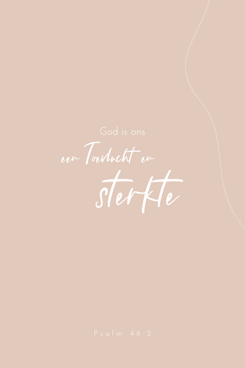 Christelijke wenskaart sterkte 'God is een toevlucht en sterkte'