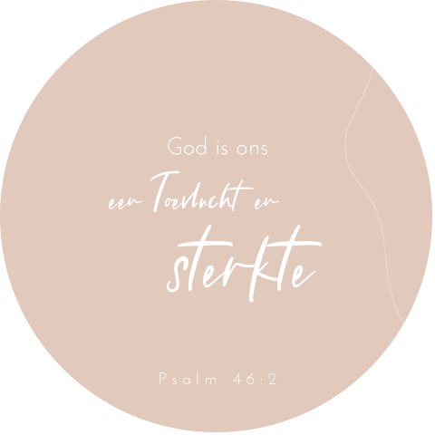 Christelijke behangcirkel 'God is een toevlucht en sterkte'