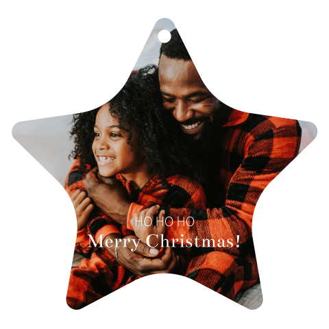 Kerstkaart sterretje met eigen foto