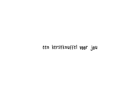 Kerstkaart knuffel zwart wit tekst