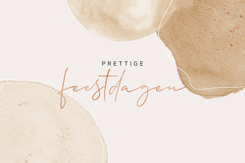 Watercolor kerstkaart 'fijne feestdagen'