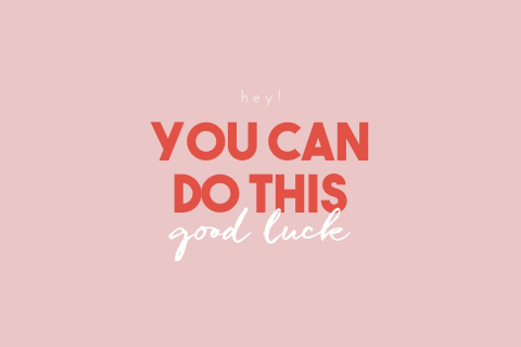 Wenskaart succes ‘you can do this’