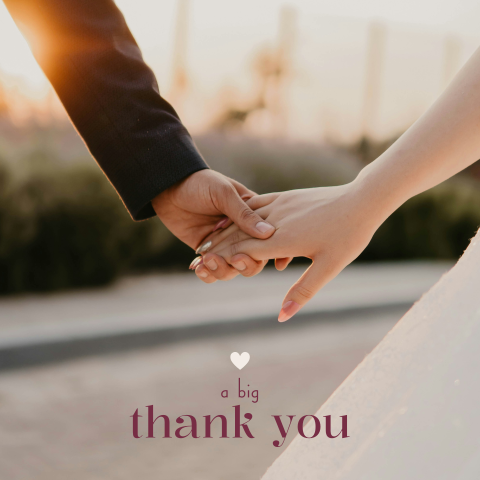 Bedankkaart 'A big thank you' - Beautiful Burgundy