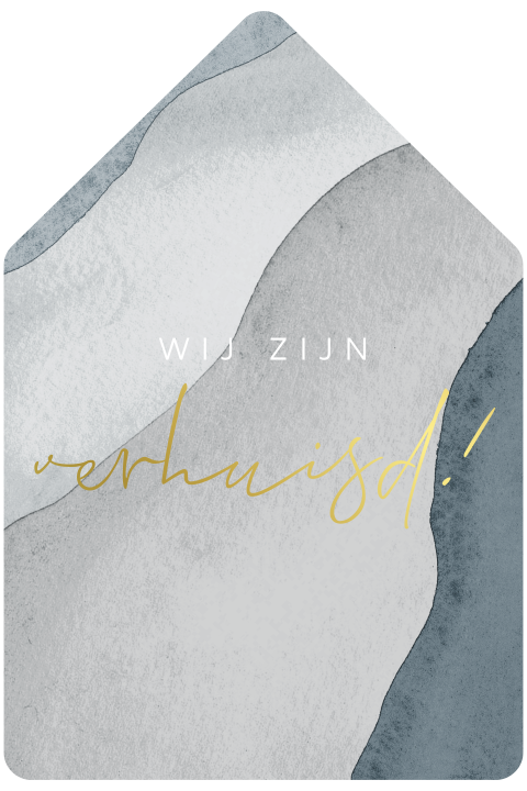 Watercolor verhuiskaart