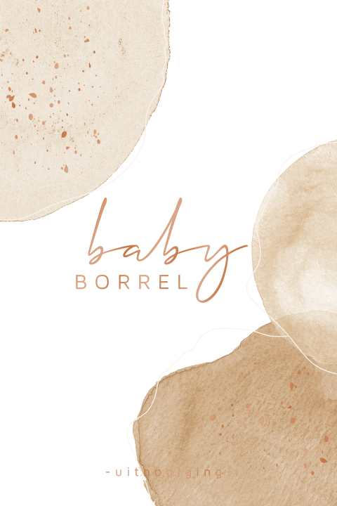 Watercolor uitnodiging babyborrel of kraamfeest