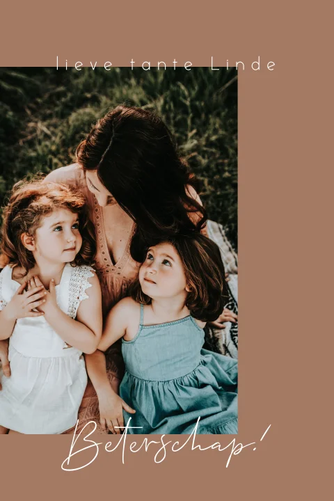 Wenskaart beterschap met foto