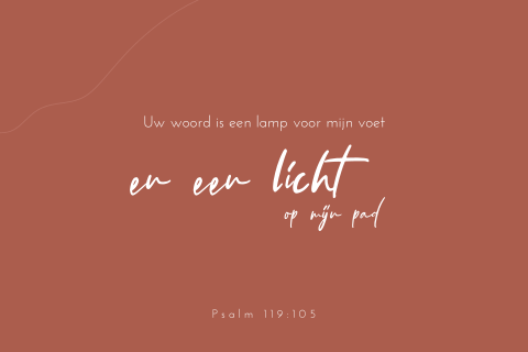 Christelijke wenskaart pensioen 'Uw woord is een lamp voor mijn voet'