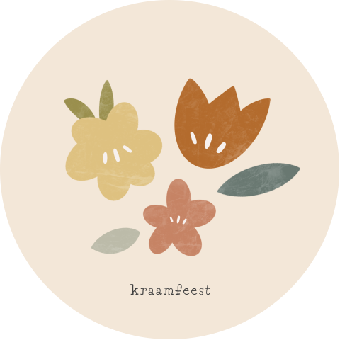 Uitnodiging kraamfeest bloemen