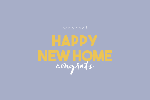 Wenskaart verhuisd ‘Happy new home’