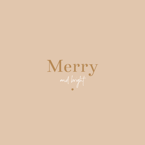 Kerstkaart 'Merry and bright'