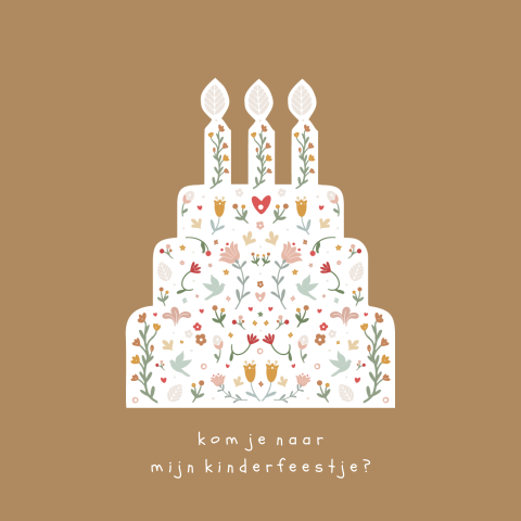 Uitnodiging kinderfeestje folklore