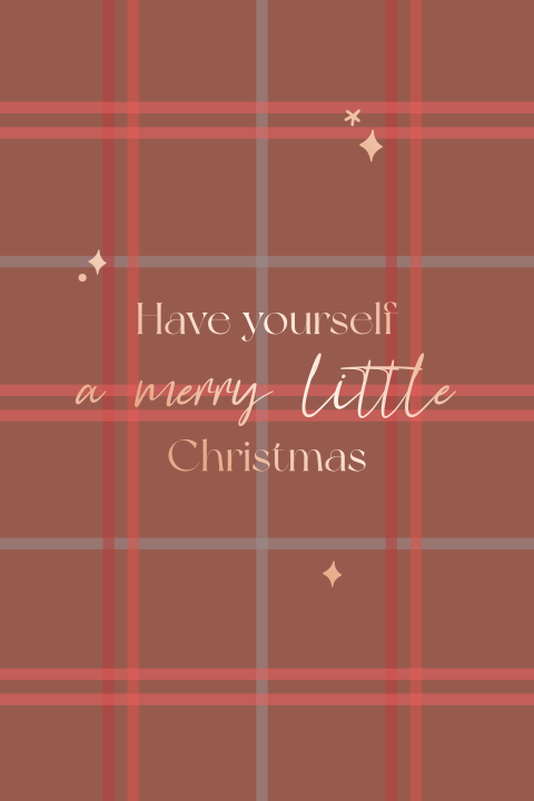 Kerstkaart have yourself a merry little christmas ruitje