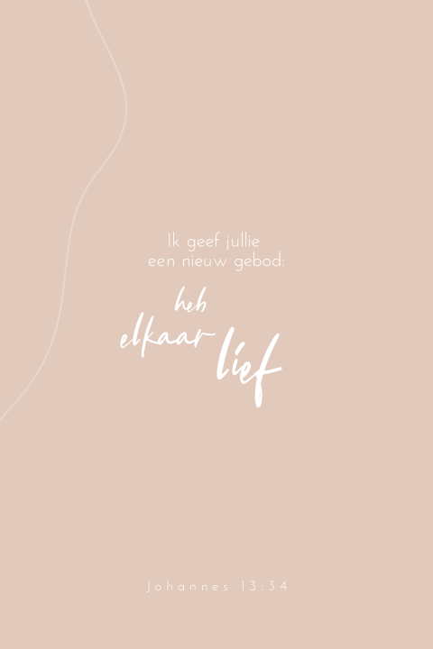 Christelijke wenskaart bruiloft 'Heb elkaar lief'