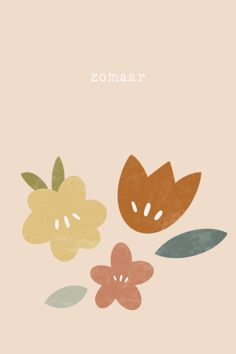 Wenskaart zomaar bloemen