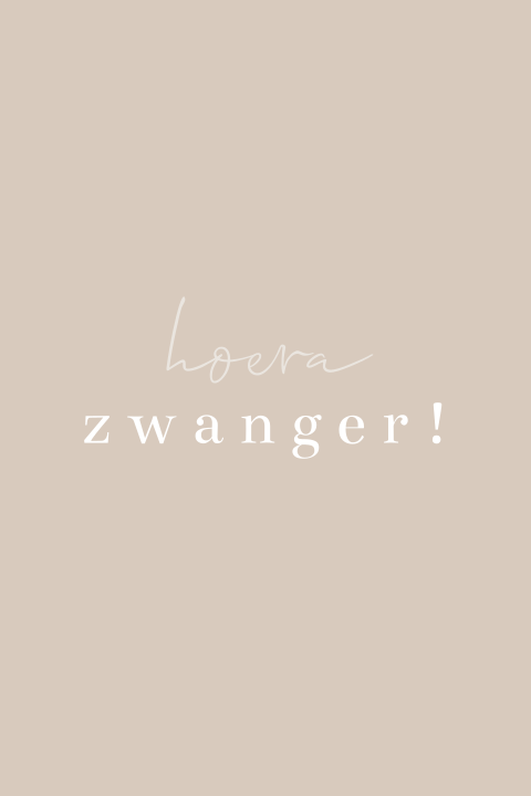Wenskaart 'hoera zwanger!'