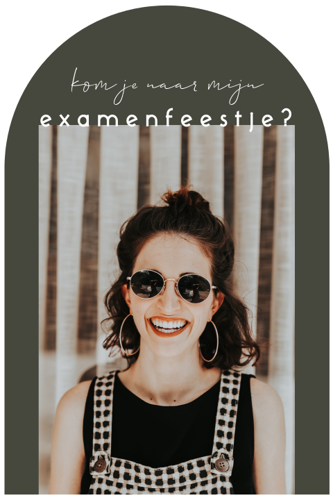 Uitnodiging examenfeestje met eigen foto