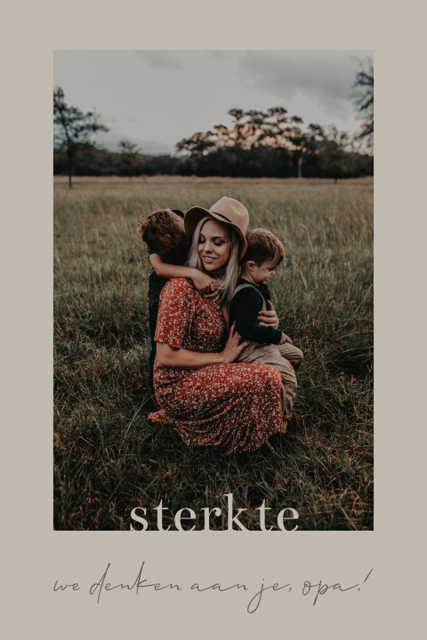 Wenskaart sterkte met foto