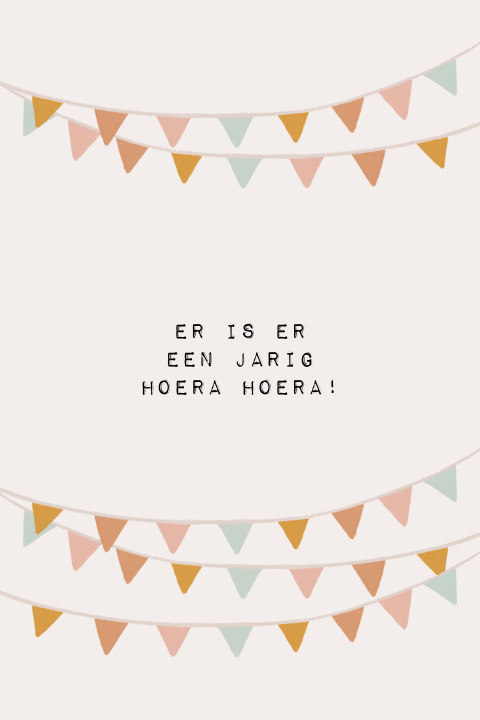 Wenskaart felicitatie verjaardag 'Er is er een jarig'