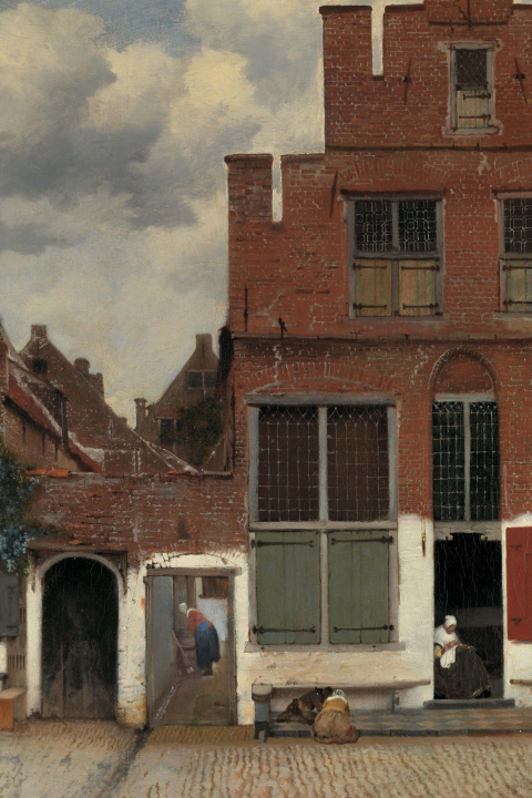 Wenskaart Johannes Vermeer 'Het straatje'
