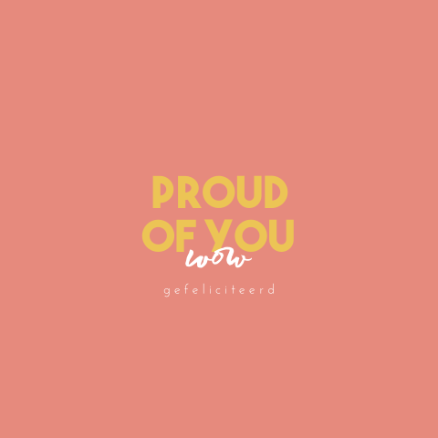 ‘Proud of you’ wenskaart felicitatie rijbewijs