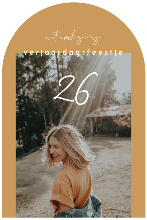Uitnodiging verjaardag 26 jaar met eigen foto