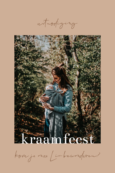 Uitnodiging kraamfeest met eigen foto
