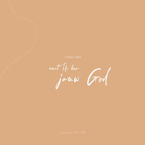 Christelijke kaart beterschap 'Vrees niet want Ik ben jouw God'