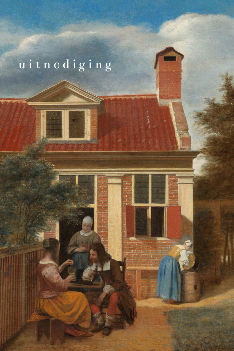 Kunstzinnige uitnodiging voor housewarming of verhuisbericht