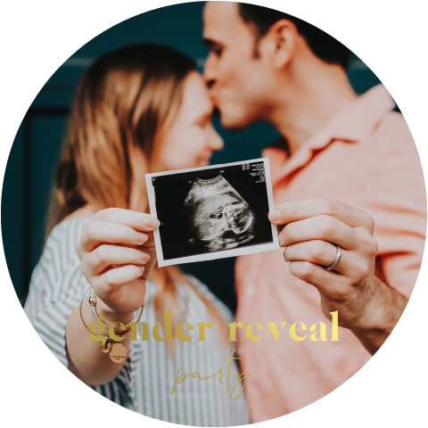 Uitnodiging gender reveal party met eigen foto