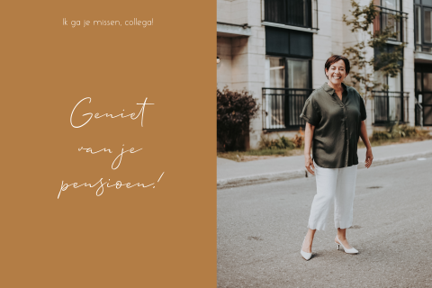 Wenskaart pensioen fotokaart