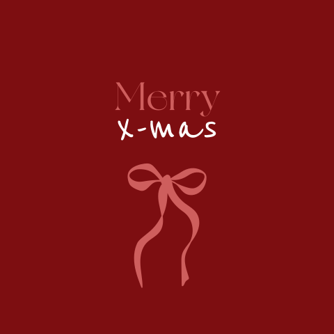 Merry X-mas kerstkaart met roze details