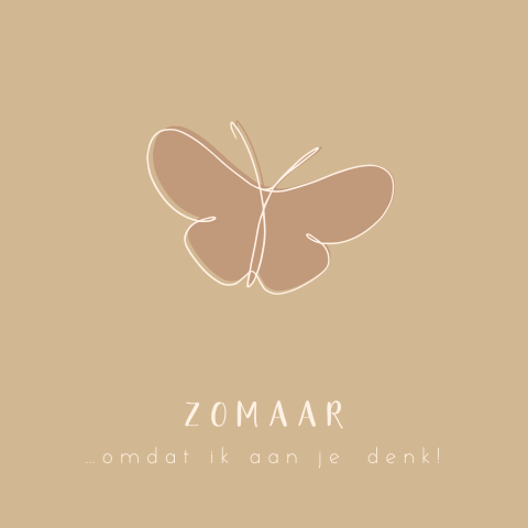 Wenskaart zomaar one line art