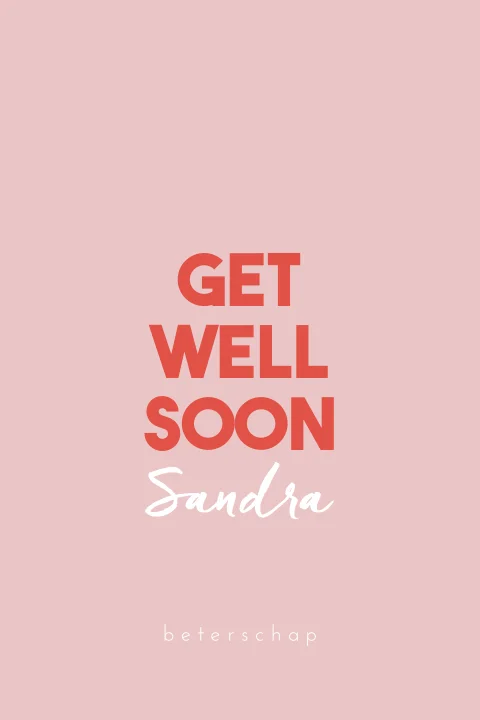Wenskaart beterschap ‘Get well soon’