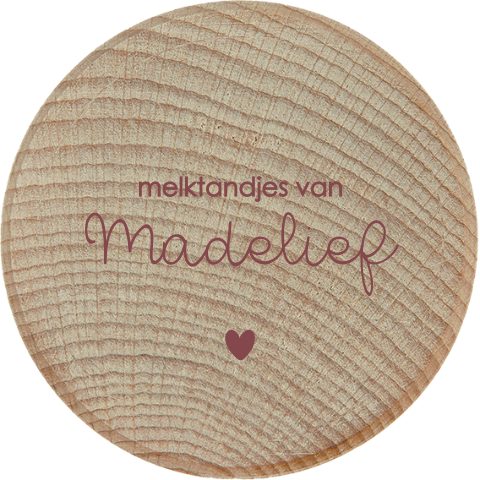 Tandendoosje met aanpasbare tekst
