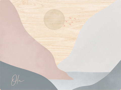 Memorybox voor meisje met bergen voor tastbare kraamherinneringen