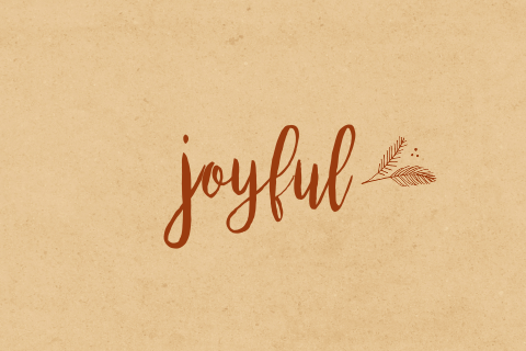 Kerstkaart joyful