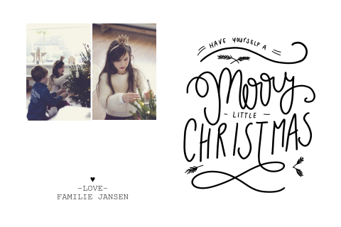 Kerstkaart handlettering