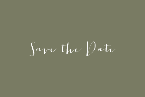 Save the Date takje groen chique