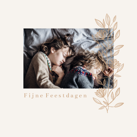 Kerstkaart Tak bloemen foto