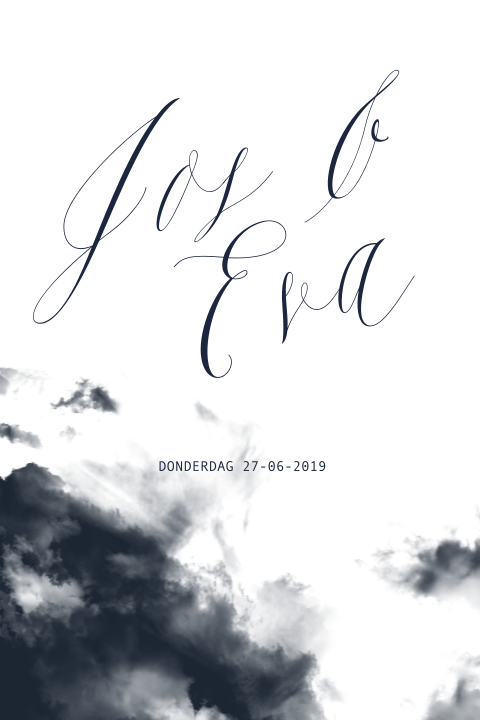 Trouwkaart Clouds love