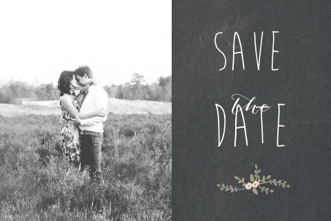 Save the Date krijtbord foto 