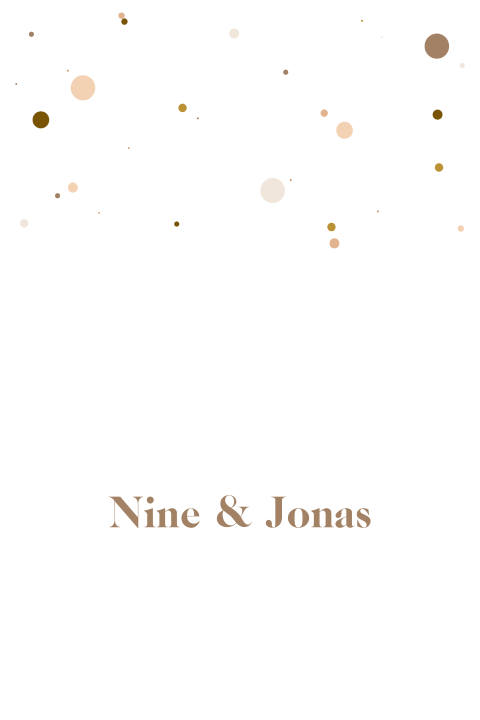 Trouwkaart stippen feest