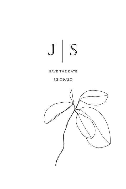 Save the Date bloem strak