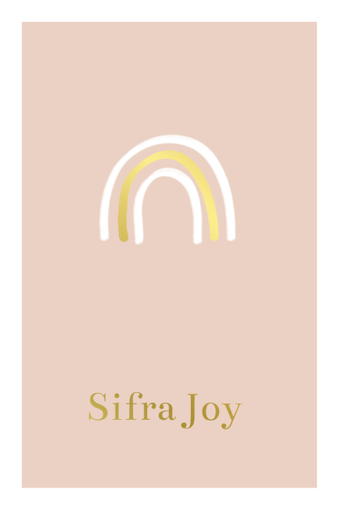 Poster regenboog roze goudfolie