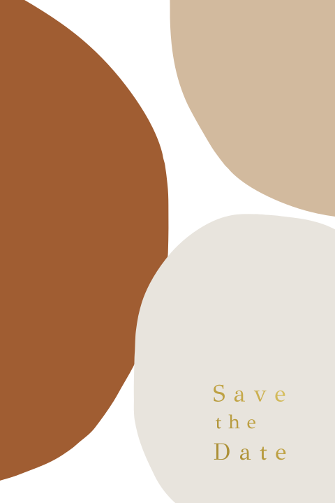 Save the date vormen goudfolie 