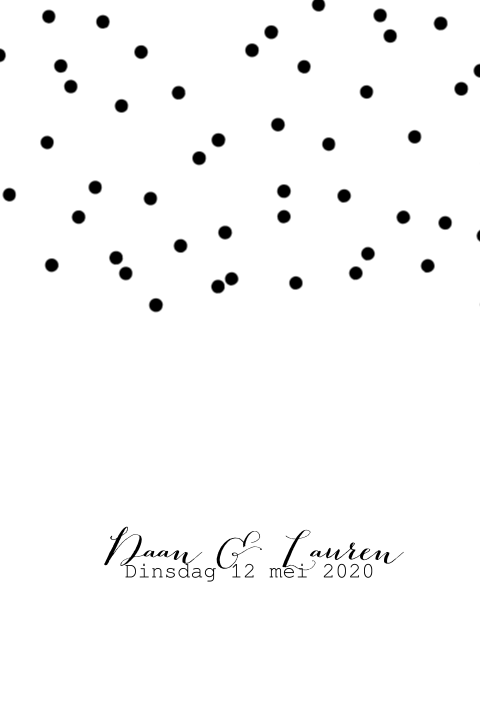 Trouwkaart stippen