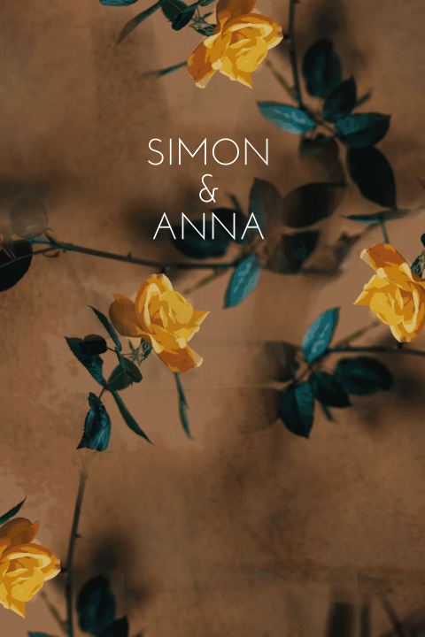 Trouwkaart Rozen oker geel