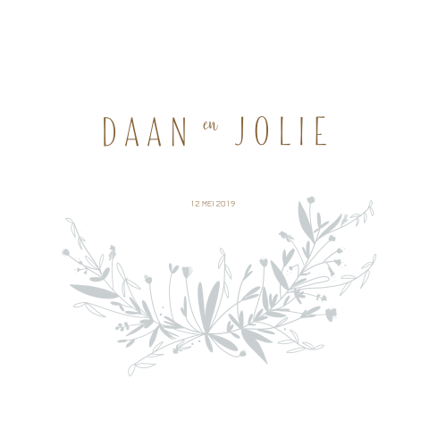 Trouwkaart Chique flowers