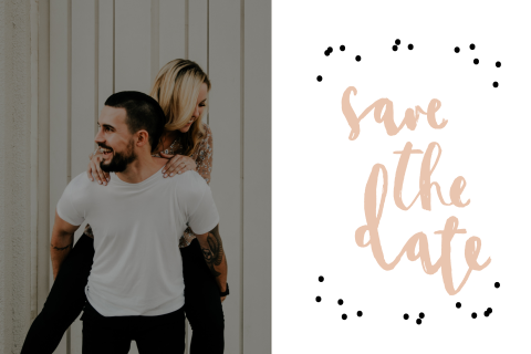 Save the date brush stippen